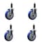 Service Caster 5'' Blue Poly Wheel Swivel 1-1/8'' Expanding Stem Caster Set, 4PK SCC-EX20S514-PPUB-BLUE-118-4 - alternate 1